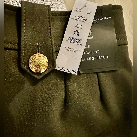 WHBM® Jolie Button Straight Luxe Stretch Pant - Picture 6 of 9